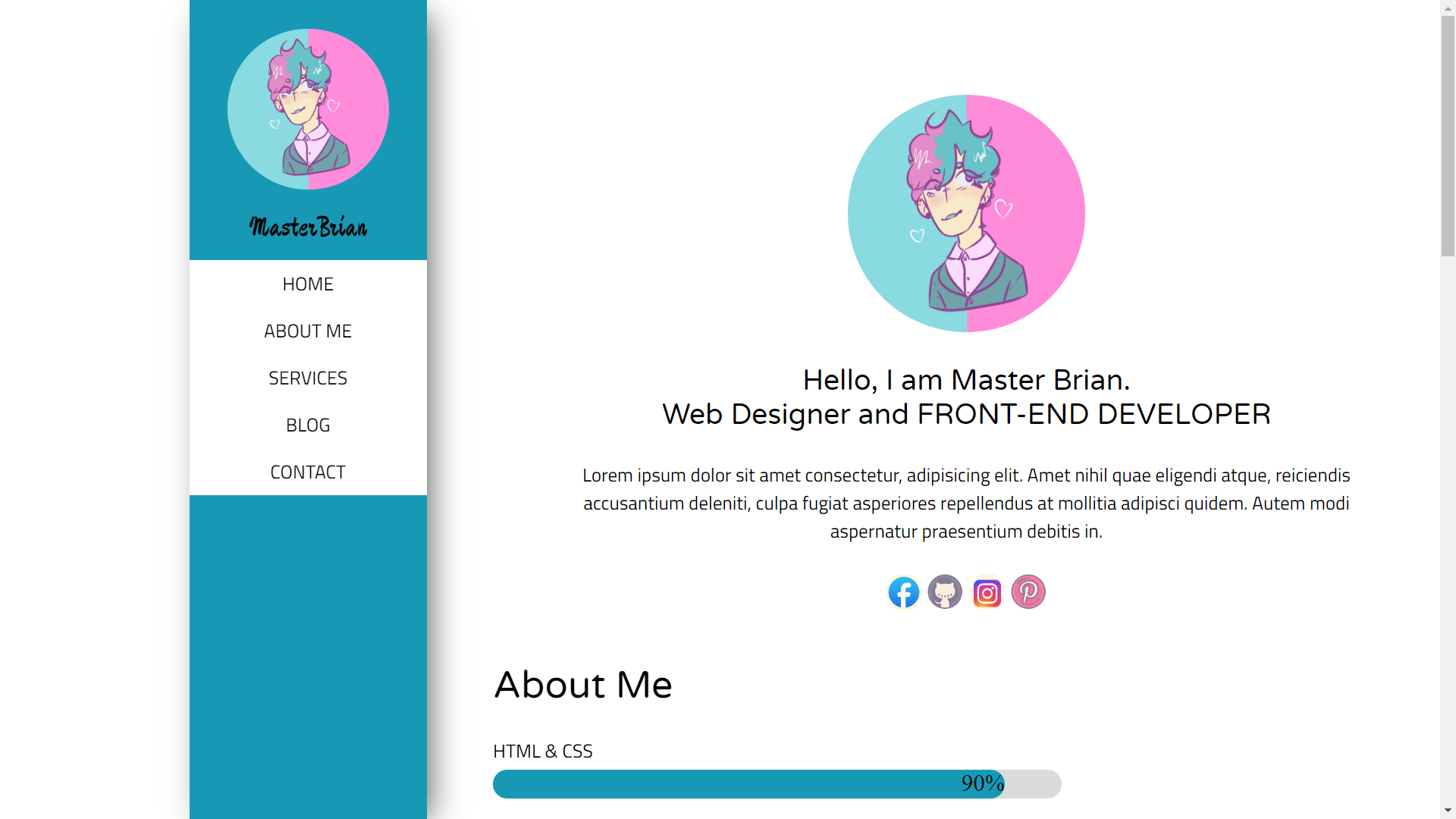 GitHub MasterBrian99/Responsive Personal Website Template: Responsive